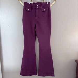NWT Idyllwind Outlaw Burgundy Super High Rise Flare Jeans